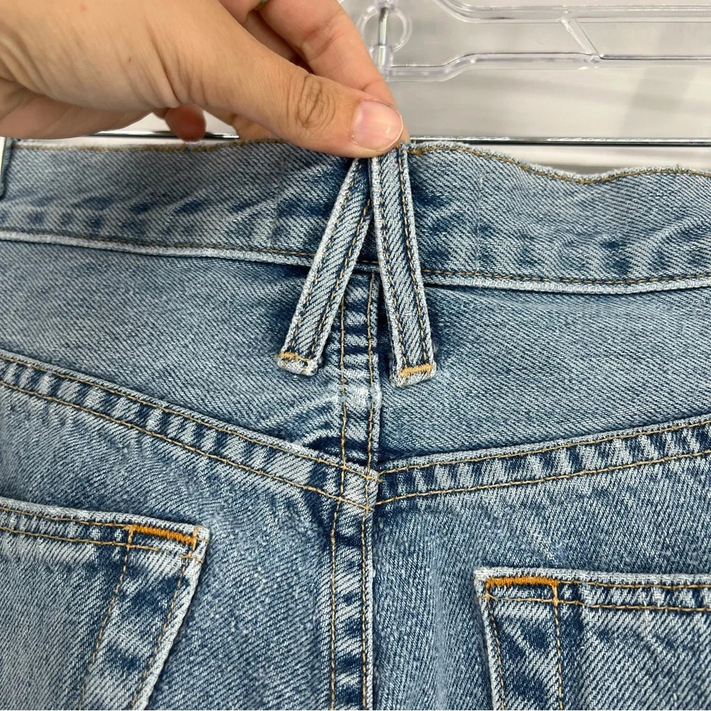 SLVRLAKE Sierra Blue Distressed Designer Classic Denim Jeans in Valley of Fire - Picture 9 of 10